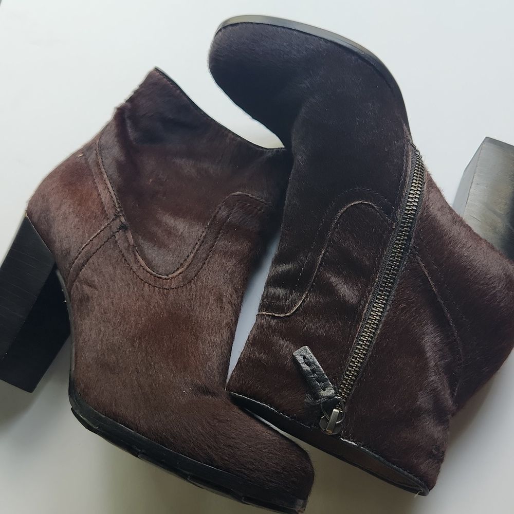 Frye Parker cow fur heels boots - Picture 2 of 12